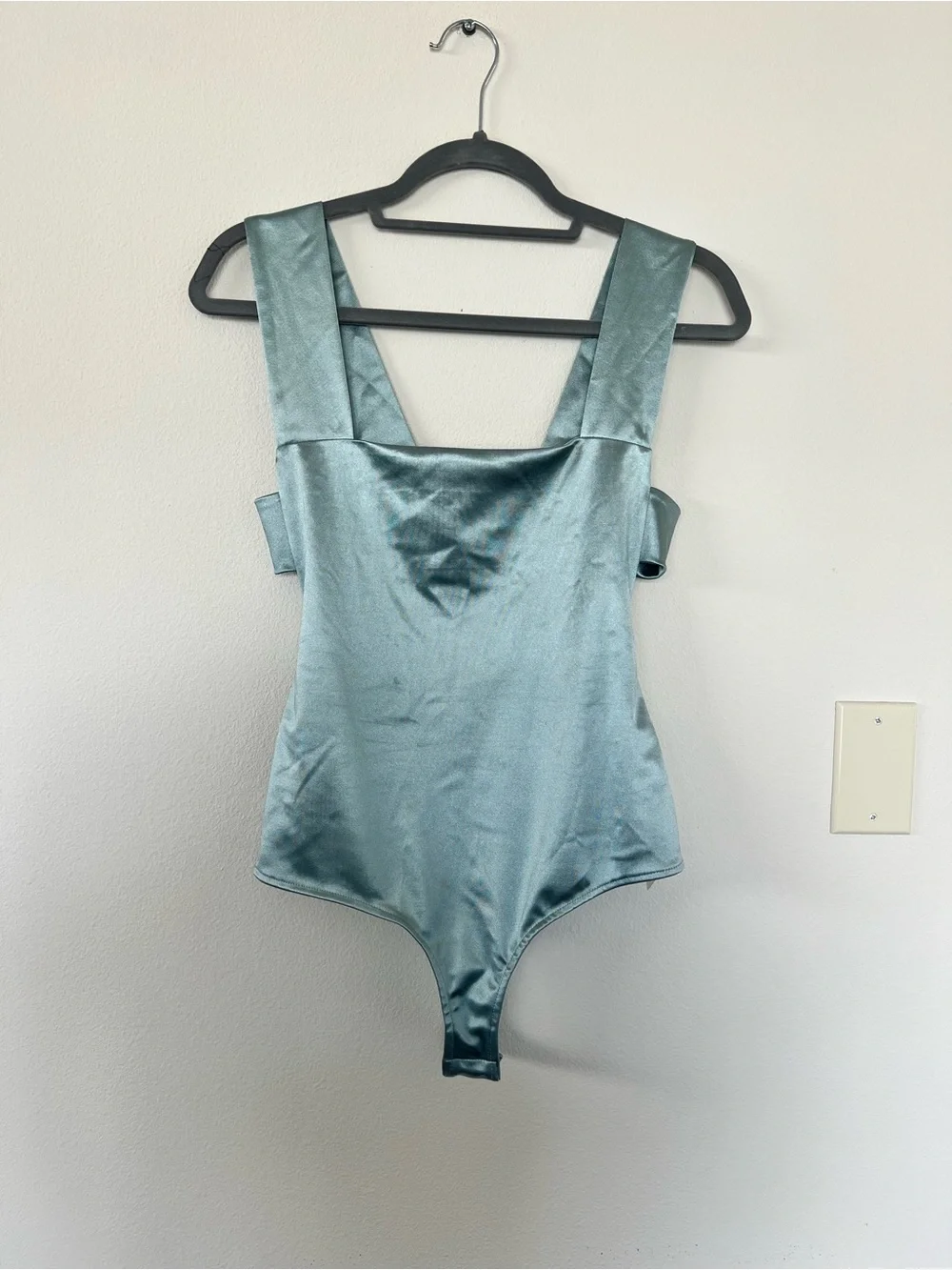 Free People X Revolve Oh She’s Strappy Bodysuit in Seafoam Casino